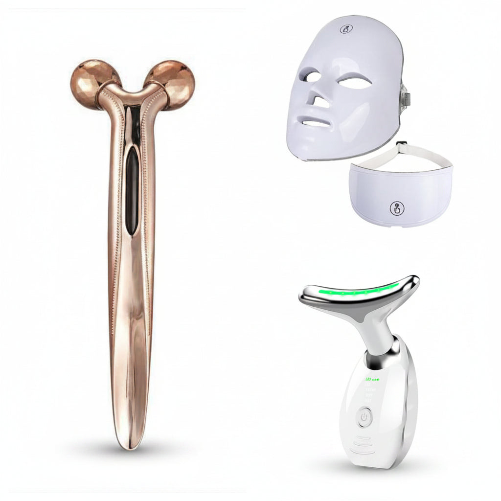 Masque LED facial livré avec son câble de recharge USB