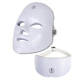 Masque LED facial, vue de détail sur l'ajustement et l'écran de commande