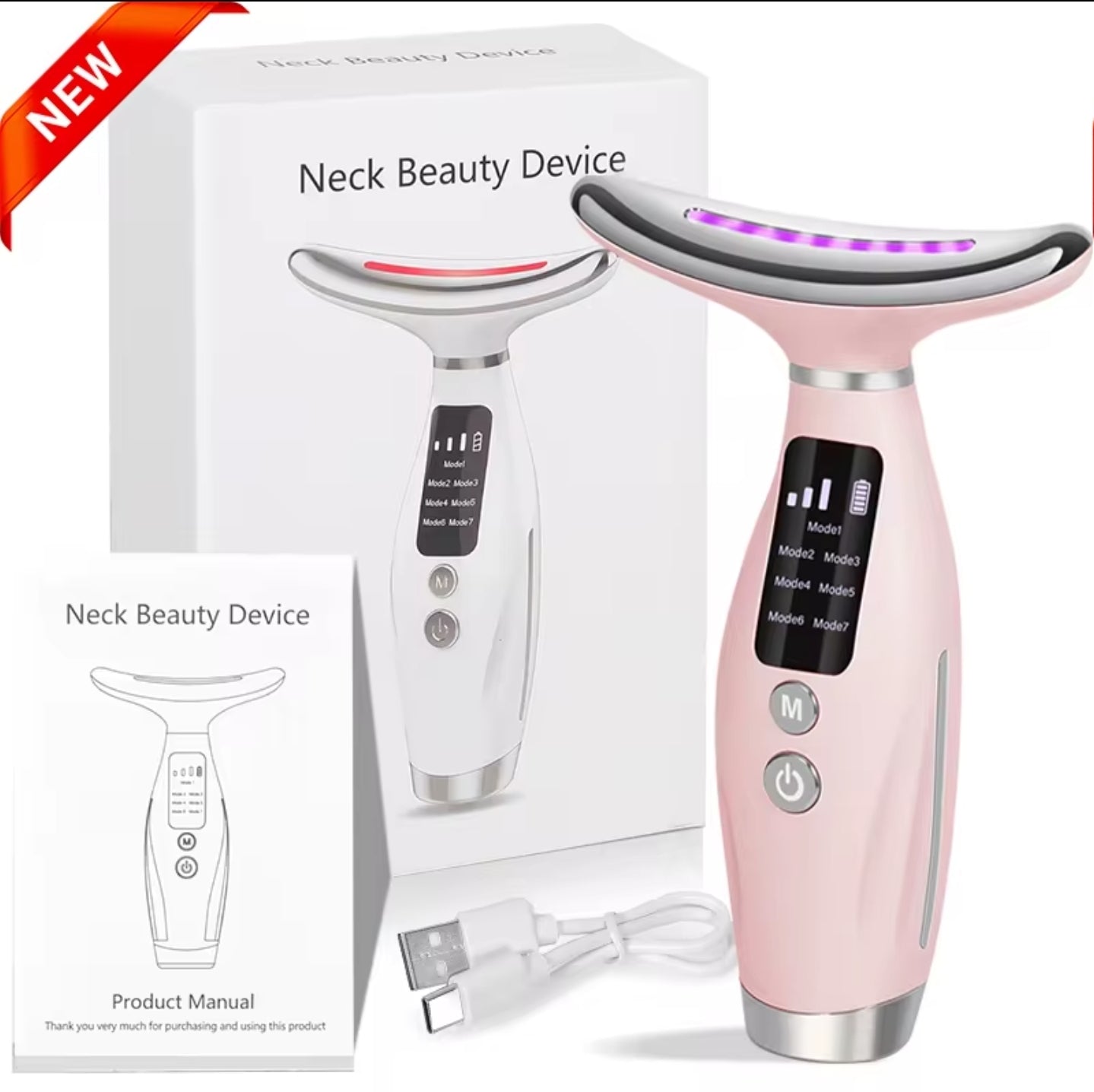 EMS Neck & Face Lifting Device — Photon LED Anti-Double Chin