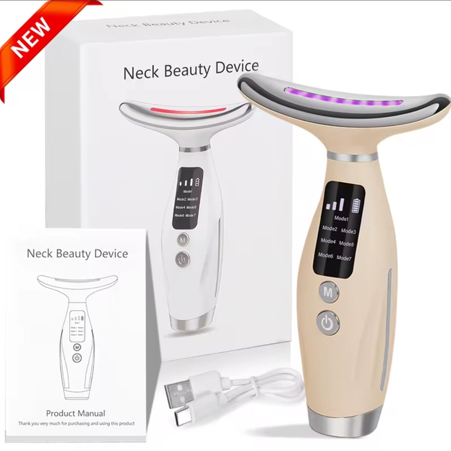 EMS Neck & Face Lifting Device — Photon LED Anti-Double Chin