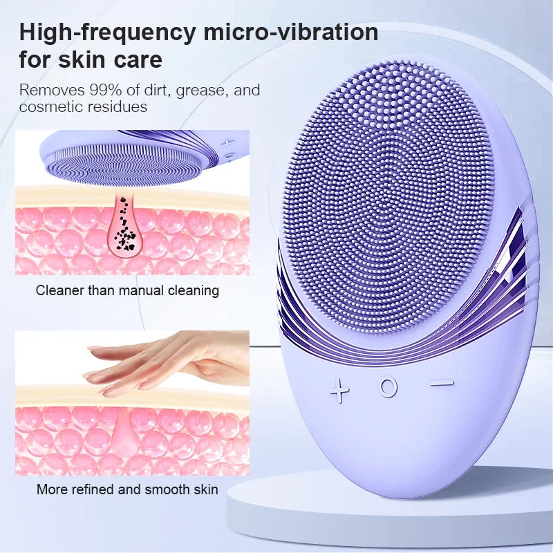 Electric Facial Cleansing Brush — 5 Modes, USB Rechargeable
